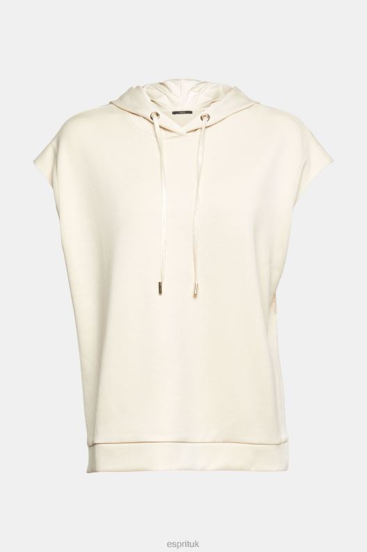 Esprit Sleeveless hoodie with side slits Women Ice Sweatshirts & Hoodies P0D0X532 - Image 5