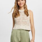 Esprit Sleeveless jumper Women Sand Sweaters P0D0X7