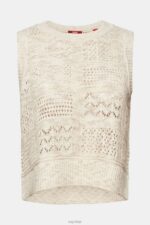 Esprit Sleeveless jumper Women Sand Sweaters P0D0X7 - Image 5