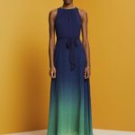 Esprit Sleeveless maxi dress with all-over floral pattern Women Navy Dresses P0D0X258