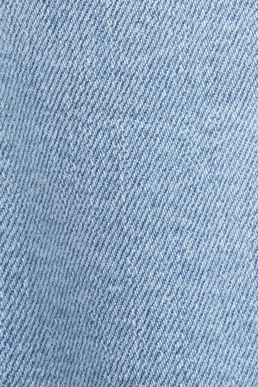 Esprit Slim fit cropped jeans Women Blue Light Wash Denim P0D0X115 - Image 4