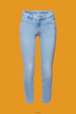 Esprit Slim fit cropped jeans Women Blue Light Wash Denim P0D0X115 - Image 5