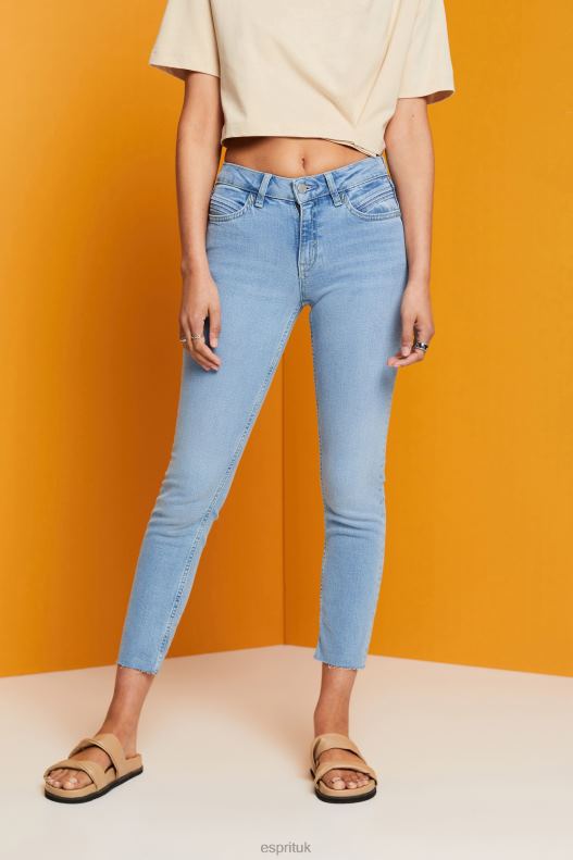 Esprit Slim fit cropped jeans Women Blue Light Wash Denim P0D0X115 - Image 1