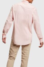 Esprit Slim fit dolphin badge poplin shirt Men Light Pink Shirts P0D0X804 - Image 3