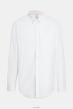 Esprit Slim fit dolphin badge poplin shirt Men White Shirts P0D0X802 - Image 6