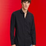 Esprit Slim fit shirt Men Black Shirts P0D0X853