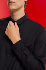 Esprit Slim fit shirt Men Black Shirts P0D0X853 - Image 3