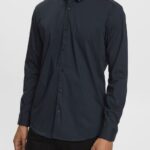 Esprit Slim fit shirt Men Black Shirts P0D0X913