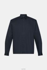 Esprit Slim fit shirt Men Black Shirts P0D0X913 - Image 5