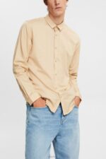 Esprit Slim fit shirt Men Cream Beige Shirts P0D0X854