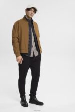 Esprit Slim fit shirt Men Dark Brown Shirts P0D0X700 - Image 2