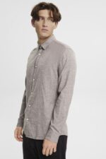 Esprit Slim fit shirt Men Dark Brown Shirts P0D0X700