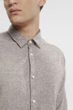 Esprit Slim fit shirt Men Dark Brown Shirts P0D0X700 - Image 3