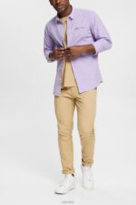 Esprit Slim fit shirt Men Lilac Shirts P0D0X912 - Image 2