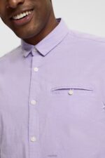 Esprit Slim fit shirt Men Lilac Shirts P0D0X912 - Image 3