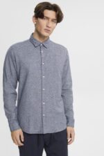 Esprit Slim fit shirt Men Navy Shirts P0D0X701