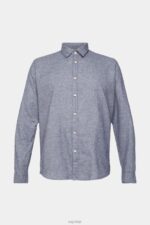 Esprit Slim fit shirt Men Navy Shirts P0D0X701 - Image 5