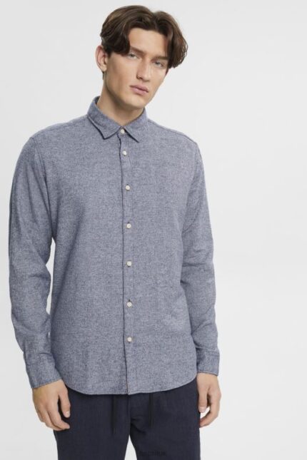 Esprit Slim fit shirt Men Navy Shirts P0D0X701