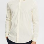 Esprit Slim fit shirt Men Off White Shirts P0D0X784