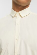 Esprit Slim fit shirt Men Off White Shirts P0D0X784 - Image 3