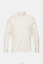Esprit Slim fit shirt Men Off White Shirts P0D0X784 - Image 5
