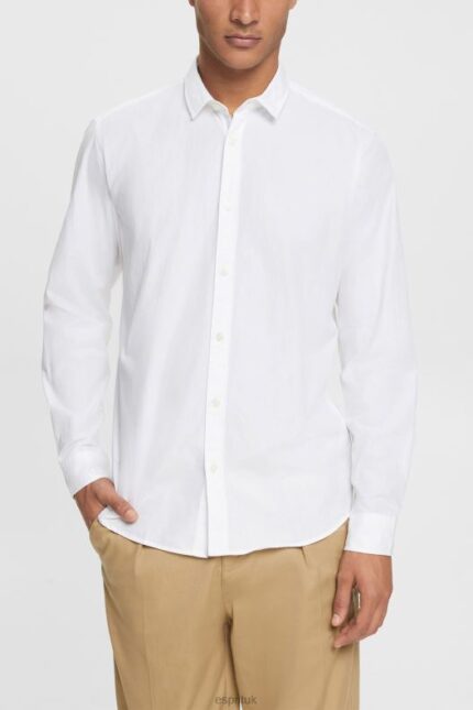 Esprit Slim fit shirt Men White Shirts P0D0X883
