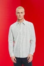 Esprit Slim fit shirt with all-over pattern Men White Shirts P0D0X777