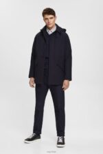 Esprit Slim fit trousers with elasticated waistband Men Navy Trousers & Pants P0D0X691 - Image 2
