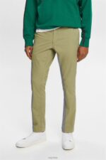 Esprit Slim Leg Chino Pants Men Light Khaki Trousers & Pants P0D0X593