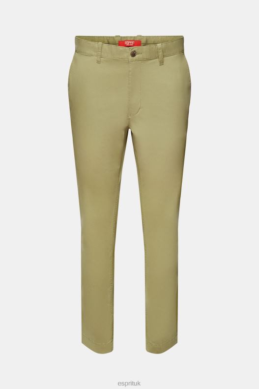Esprit Slim Leg Chino Pants Men Light Khaki Trousers & Pants P0D0X593 - Image 5