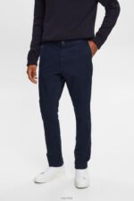 Esprit Slim Leg Chino Pants Men Navy Trousers & Pants P0D0X594