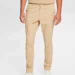 Esprit Slim Leg Chino Pants Men Sand Trousers & Pants P0D0X592