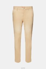 Esprit Slim Leg Chino Pants Men Sand Trousers & Pants P0D0X592 - Image 5