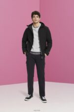 Esprit Softshell jacket with a hood Men Black Jackets P0D0X728 - Image 2