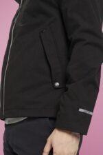 Esprit Softshell jacket with a hood Men Black Jackets P0D0X728 - Image 3