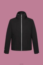 Esprit Softshell jacket with a hood Men Black Jackets P0D0X728 - Image 5