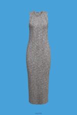 Esprit Space dye sleeveless dress Women Anthracite Dresses P0D0X533 - Image 5