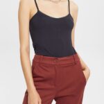 Esprit Spaghetti strap top, LENZING ECOVERO Women Black Top P0D0X517