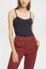 Esprit Spaghetti strap top, LENZING ECOVERO Women Black Top P0D0X517