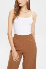 Esprit Spaghetti strap top, LENZING ECOVERO Women White Top P0D0X518