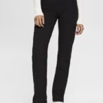 Esprit Split hem trousers with zip Women Black Trousers & Pants P0D0X248