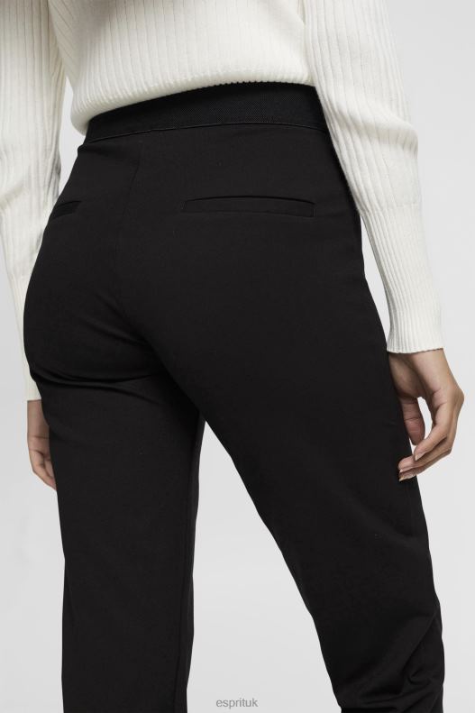 Esprit Split hem trousers with zip Women Black Trousers & Pants P0D0X248 - Image 3