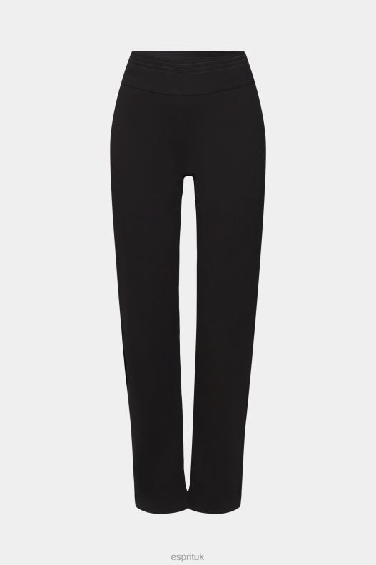 Esprit Split hem trousers with zip Women Black Trousers & Pants P0D0X248 - Image 5