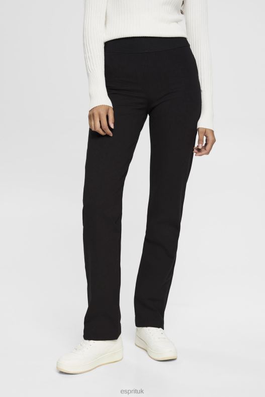 esprit_split_hem_trousers_with_zip_women_black_trousers_pants_p0d0x248.jpg Esprit Split hem trousers with zip Women Black Trousers & Pants P0D0X248 - Image 1