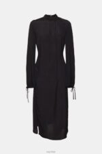Esprit Stand-up collar dress Women Black Dresses P0D0X424 - Image 5