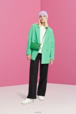 Esprit Stand-up collar sweatshirt, cotton blend Women Off White Sweatshirts & Hoodies P0D0X446 - Image 2