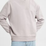 Esprit Stand-up collar sweatshirt Men Lavender Sweatshirts & Hoodies P0D0X953