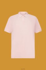 Esprit Stone-washed cotton pique polo shirt Men Pink Polos P0D0X710 - Image 5