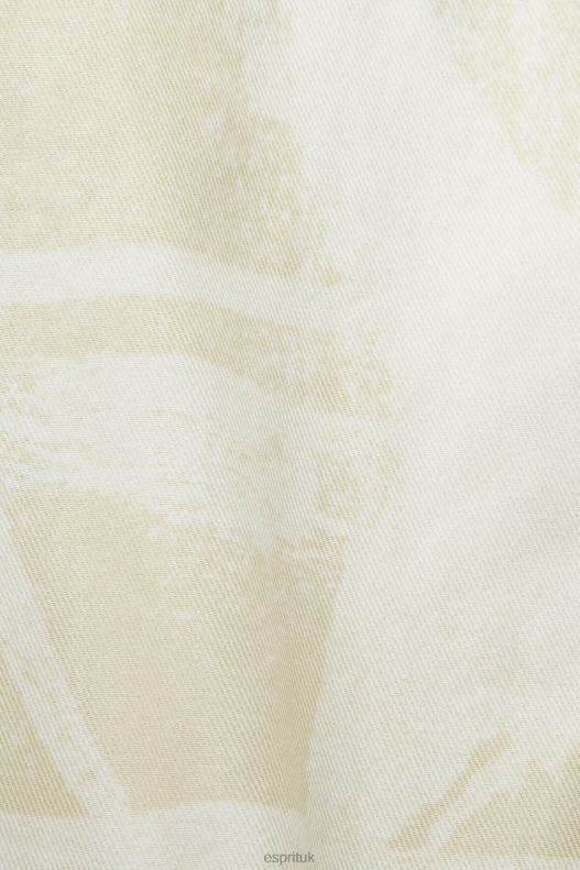 Esprit Straight leg cargo trousers with pattern Men Beige Trousers & Pants P0D0X675 - Image 4
