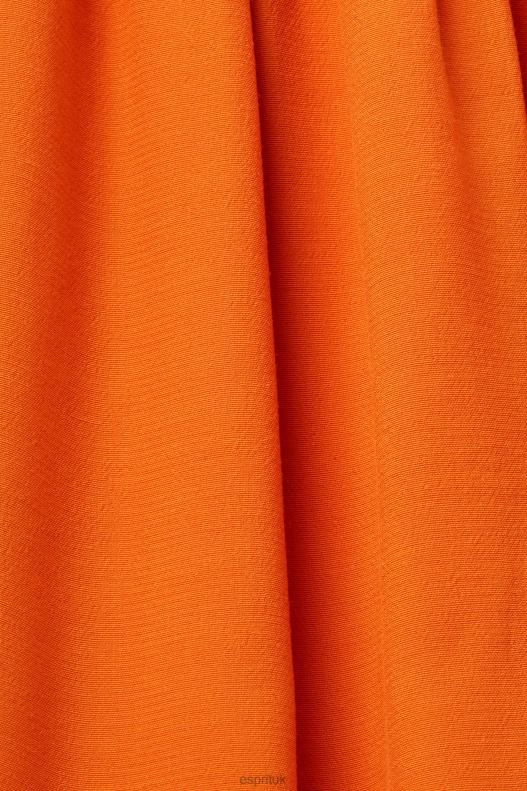 Esprit Strappy dress with smock, TENCEL Women Orange Dresses P0D0X116 - Image 4